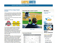 Tablet Screenshot of collegesports.campusgrotto.com